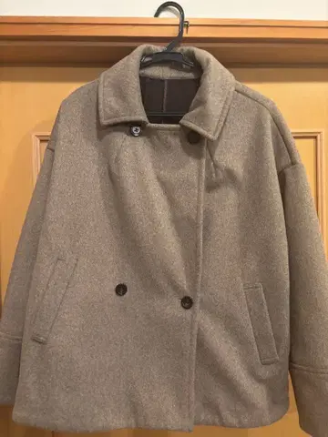 엘레벤스 두 베이지 더블 브레스트 자켓