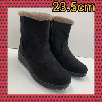 23.5cm 새상품 여성용 보아 안감 스웨이드 부츠 black