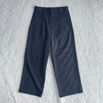 모노마트 와이드 팬츠 슬랙스 블랙 S 스트레이트 오피스 캐주얼