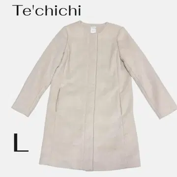 [ Te'chichi ] 노카라 코트 울 혼방 베이지 L 사이즈