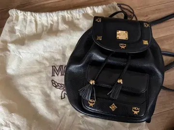 MCM 블랙 백팩 J1629 수납 가방 포함