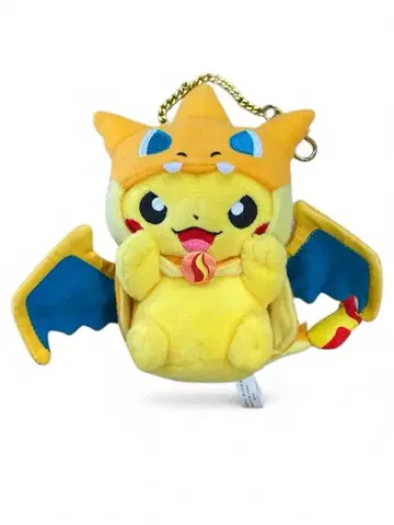 메가 리자몽 Y 판초를 입은 피카츄 봉제 인형 포켓몬 센터