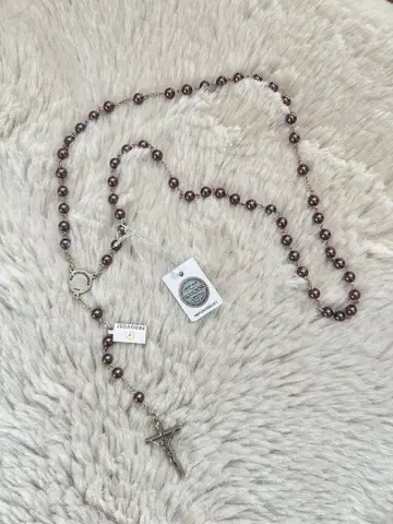 SWAROVSKI 퍼플 크리스탈 크로스 목걸이