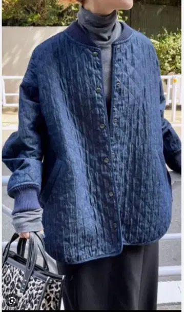 Spick & Span 스픽 앤 스팬 퀼팅 데님 자켓