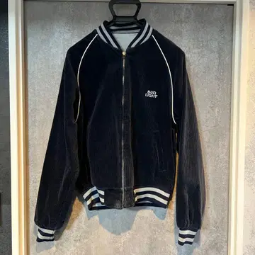 BUD LIGHT 봄버 자켓 네이비 아이보리