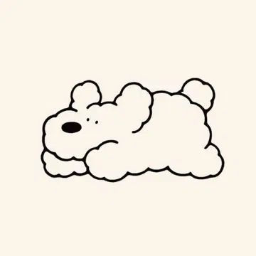 강아지 캐릭터 심플한 디자인 카나토님