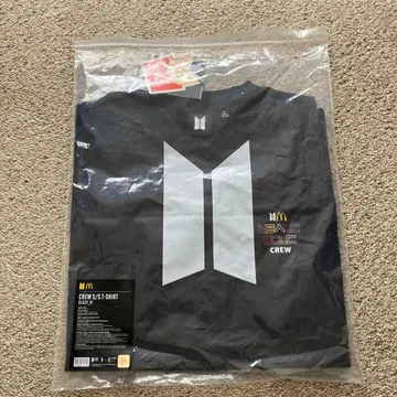 BTS x 맥도날드 콜라보 티셔츠 블랙 M 사이즈