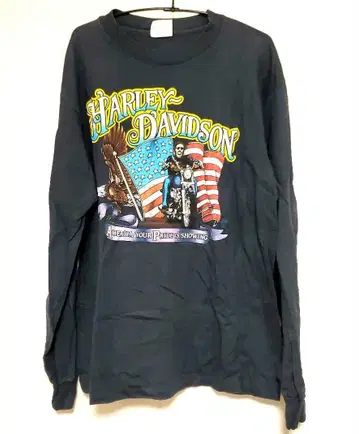 80s 빈티지 Harley-Davidson 롱 슬리브 T셔츠 롱티