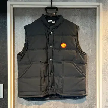 Shell 블랙 다운 베스트 L 사이즈