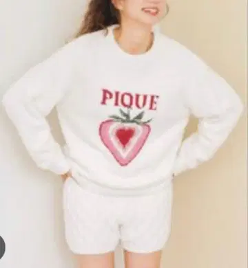 PIQUE 딸기 디자인 룸웨어 젤라또피케