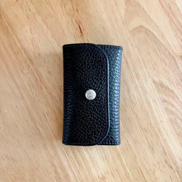 화이트하우스 콕스 키케이스 천연 가죽 블랙