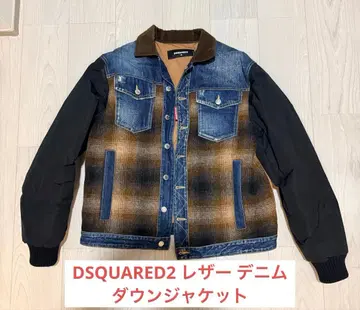DSQUARED2 가죽 데님 다운 자켓 48 새상품급