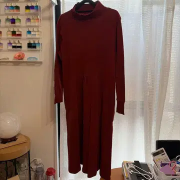 군겐도 네네 코튼 니트 롱 원피스