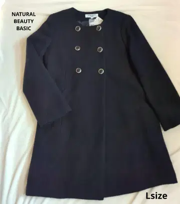 [ 새상품 ] 택 포함! A라인 더블 버튼 코트 네이비 L 사이즈