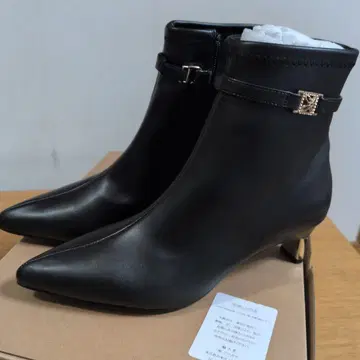 미사용 JELLY BEANS 블랙 가죽 부츠 M