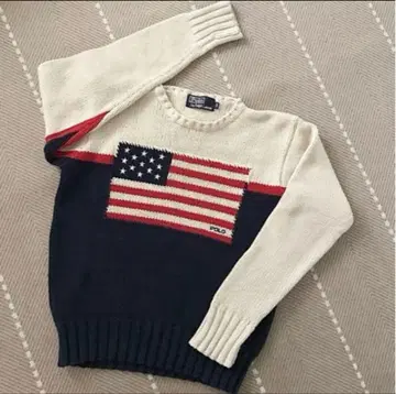 새상품급! 미착용 새상품 랄프 로렌 성조기 니트