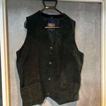 Cripple Creek 블랙 가죽 베스트