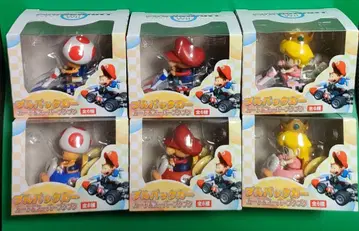 마리오 카트 풀백 카트 & 슈퍼 푸크푸크 전 6종 세트 wii