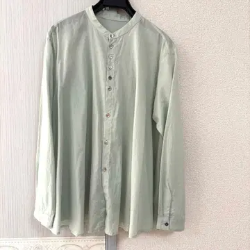 팔라스 팰리스 새상품급 민트 그린 플레어 셔츠 프리 사이즈