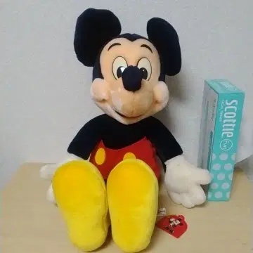 개원 당시 물품 미키마우스 봉제 인형 종이 택 포함 레트로