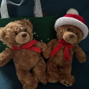 브라운 베어 봉제 인형 2체 세트