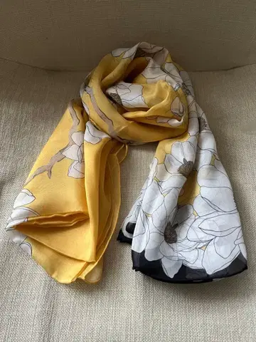 WOO 실크 100% 얇은 소재 스톨