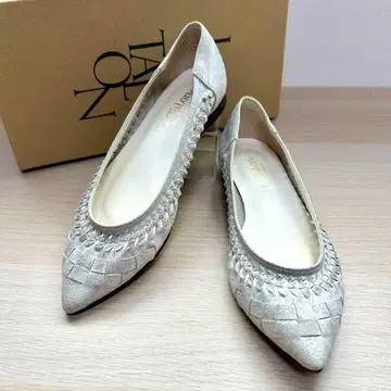 [ 미사용급 ] 루탈론 LETALON 메쉬 플랫 펌프스 실버