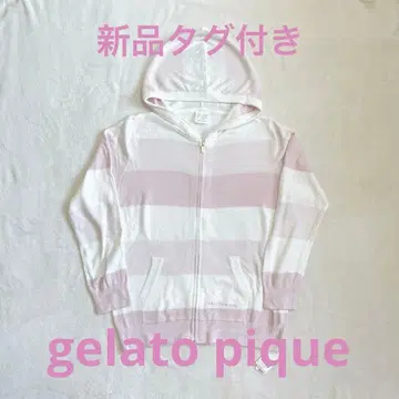 미사용 새상품 gelato pique 스무디 라이트 3 보더 후드티
