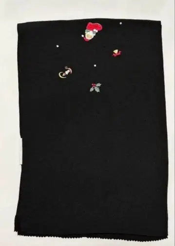 오비 장식 천 크리스마스 자수 블랙 크레이프 원단 산타 오비 기모노