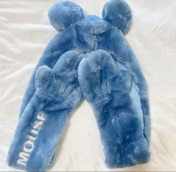 디즈니 미키 머플러 캡 스카이블루 새상품 상태 좋음