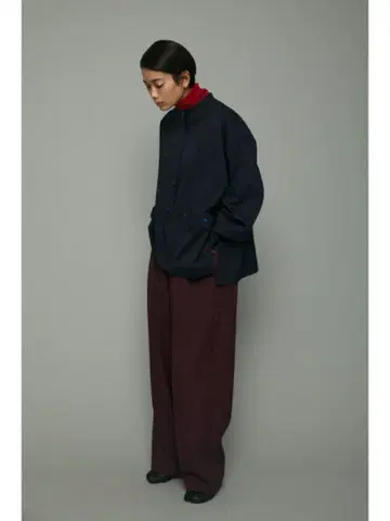 해린 도트 사이 버건디 와이드 팬츠 FREE 사이즈