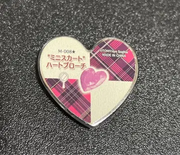 프리즘스톤 미니스커트 하트 브로치 M-008 레어 AKB48
