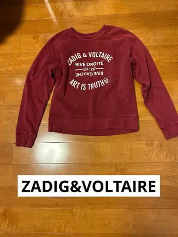 (ZADIG&VOLTAIRE) 여성용 데미지 가공 맨투맨