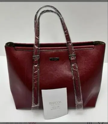 BARCOS 샤이닝 가죽 토트백 미사용