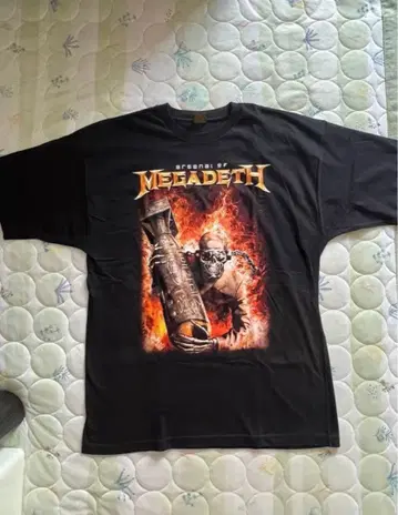 메가데스 밴드 메탈 블랙 티셔츠