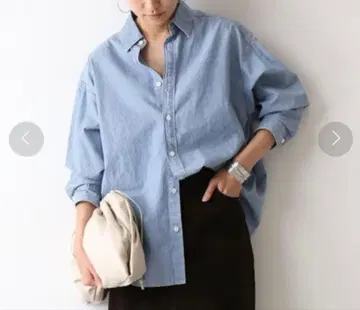 프레임워크 데님 셔츠 겉옷 라이트 블루 스카이블루 데님 셔츠