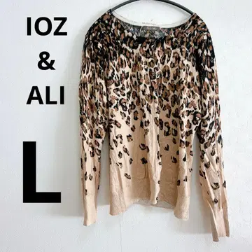 [ L ] IOZ & ALI 레오파드 무늬 긴팔 가디건 니트