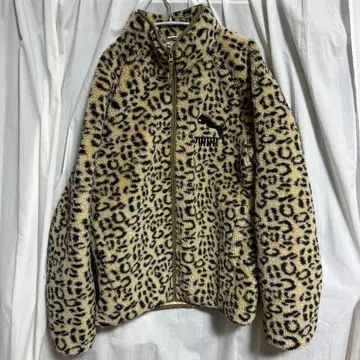 PUMA 레오파드 무늬 플리스 자켓