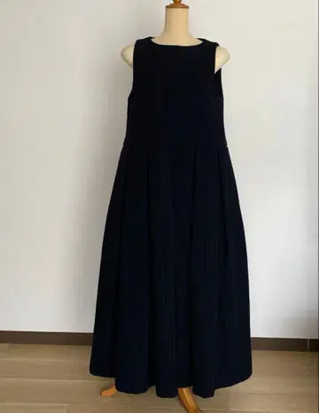 R&D.M.Co- 스트라이프 트윌 슬리브리스 드레스