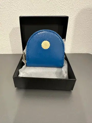 [황궁 한정판] 벚꽃 핑크 말발굽형 동전 지갑 코인 케이스 파란색 지갑