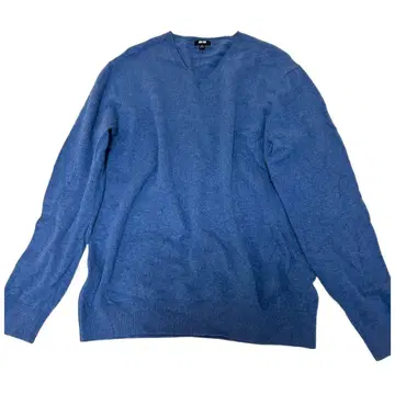 UNIQLO 유니클로 블루 캐시미어100 V넥 XL 사이즈