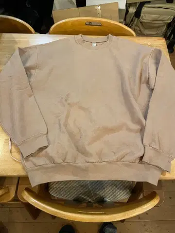 빅사이즈 USA제 베이지 크루넥 맨투맨 XL