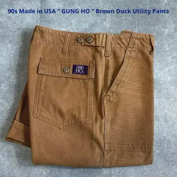 90s USA 간호 브라운 덕 베이커 팬츠 유틸리티 팬츠