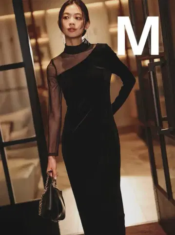 anuans 시어 콤비 타이트 원피스