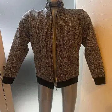 헤링본 무늬 집업 자켓