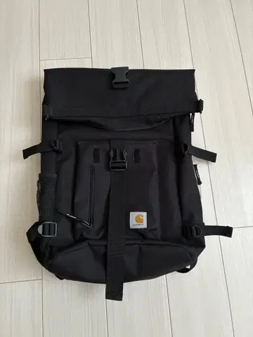 Carhartt 블랙 롤탑 백팩
