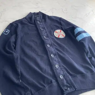 [ 사이즈 M ] 하이드로겐 컷팅 코튼 니트 블루종 네이비