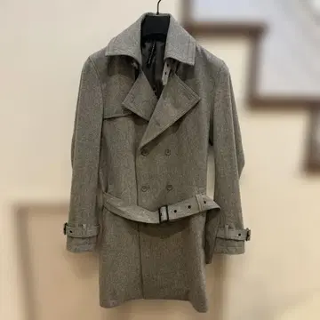 블랙바렛 그레이 코트 벨트 부착 빠른 발송