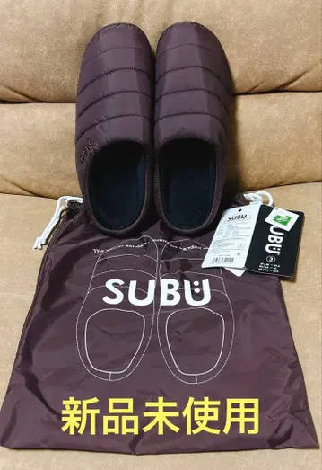 SUBU 샌들 수납 봉투 포함 다크 브라운