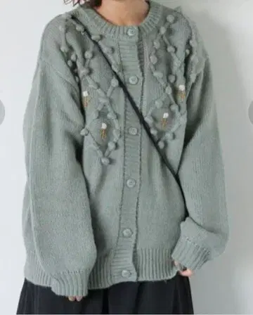 ehka sopo 폼폼 자수 가디건